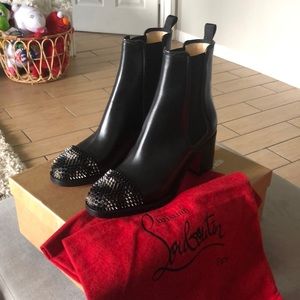 Christian Louboutin OTABOO 70 Calf Spiked Toe Boot